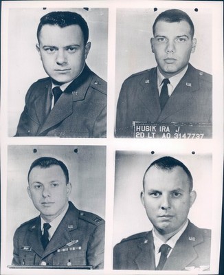 1965 Massachusetts Air Force Radar Picket Plane Crew Wirephoto Vintage 6x8