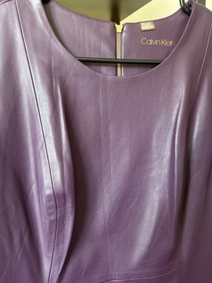 knee length dresses for ladies Akira Oh Hot Damn Faux Leather Midi Dress in Purple