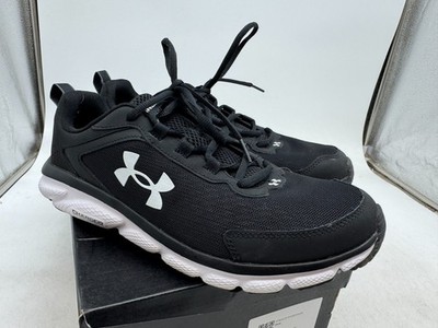 Under Armour Charged Assert 9 Men's Black Lace Up Athletic Running Shoes - 10