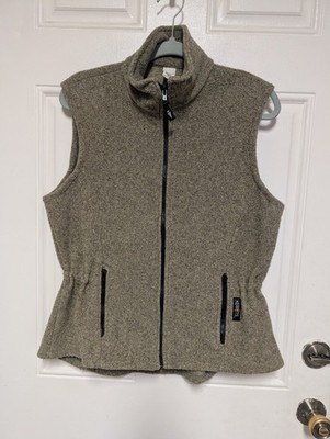 Kerrits Vest Womens Sz M Green Fleece Full Zip Horse Equestrian USA Made Jacket