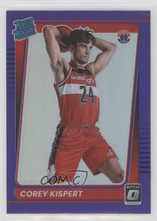 2021-22 Panini Donruss Optic Rated Rookie Purple Prizm Corey Kispert #183 7s2
