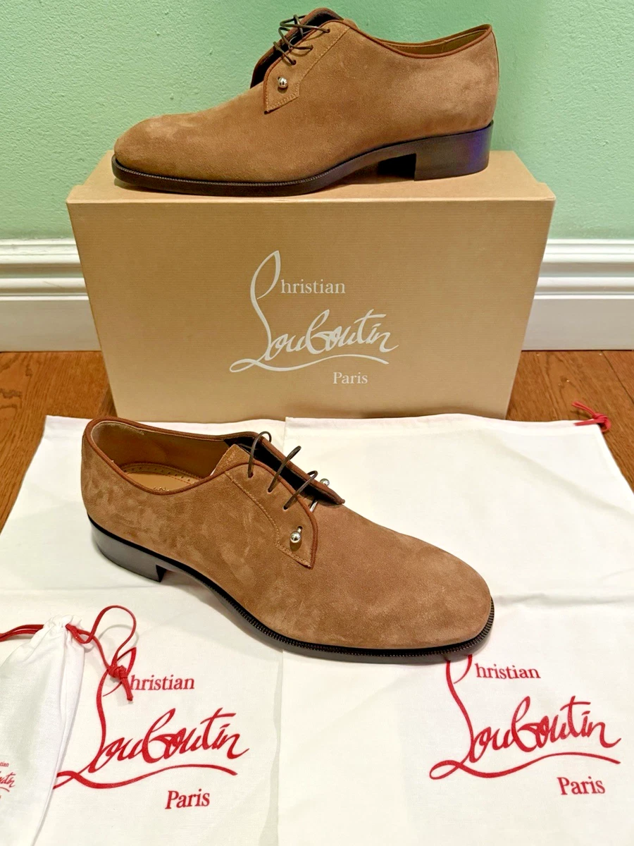 Christian Louboutin Chambeliss Dress Shoes Suede Brown 44.5 Christian Louboutin Men main image 4