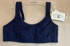 Amoena Blue Wire Free Pocketed Mastectomy Bra Comfort Support New With Tags 1278