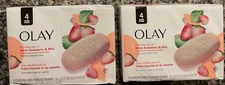 Olay White Strawberry & Mint Soap Bars 8 Total – Fresh Outlast, Moisturizing 