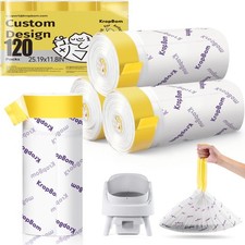 120 Count Automatic Cat Litter Box Liners Compatible with PetPivot AutoScoope...