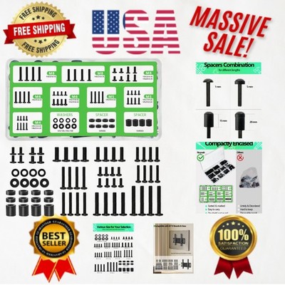 Complete 68-Piece TV Mounting Screws Kit for TVs Up to 80'' - Easy Storage Box