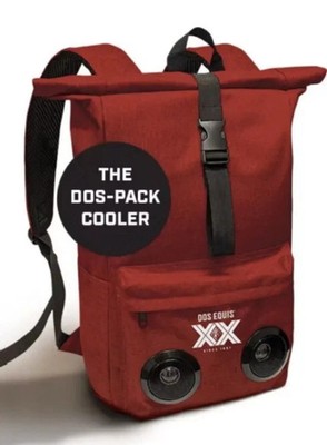 Official Dos Equis Insulated Cooler Backpack w/ Built-in Bluetooth Speakers -NEW