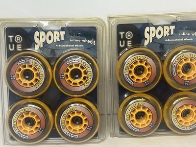 Vintage 1999 True Sport 76mm/82A Inline Wheels 2 Packs Of 4