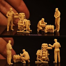 1/87 1/72 1/48 WWII Allied Tank Repair Shop Soldier Fixing Engine Diorama Figure