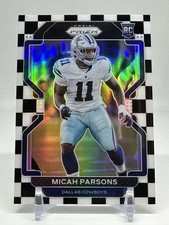 2021 Panini Prizm - Rookie Micah Parsons #382 Black & White Checker Prizm (RC)