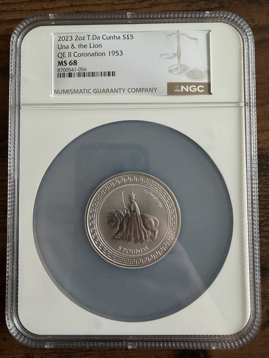 MS 68 2023 T.Da Cunha Una & The Lion Queen Elizabeth II Coronation