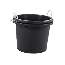  19 Gallon Rope Handle Tub, Heavy-Duty Organization and 2-Pack Black Bucket
