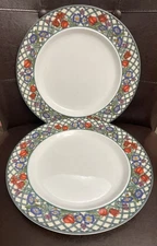 Set of 2 Dansk NORDIC GARDEN Dinner Plates 11” Thailand USED