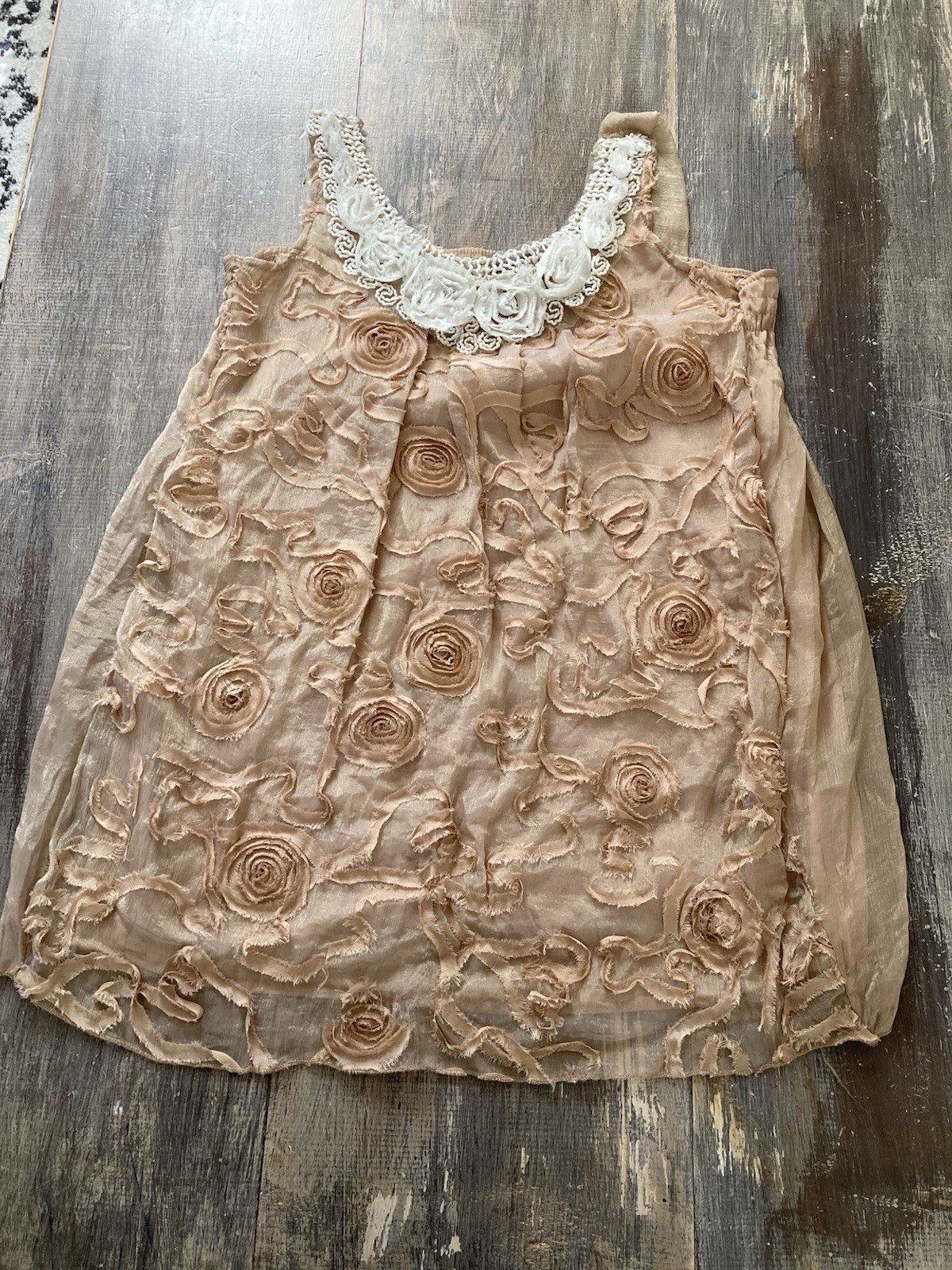 Women’s VTG  My  Pretty Angel Gauzy Top Sz XL Lacy Feminine Y2K Fairy