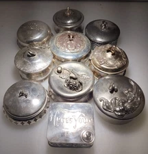 Collection Lot Choose From 10 Vintage Silver Plate Cufflinks Button Stud Boxes