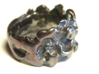 VINTAGE STERLING SILVER GUSTERMAN'S GEORGETOWN MODERNIST RING SIZE 9 1/2