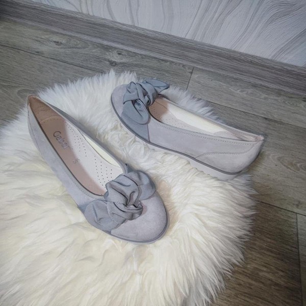 Women Gabor Heels Grey Suede 38 #7U9U