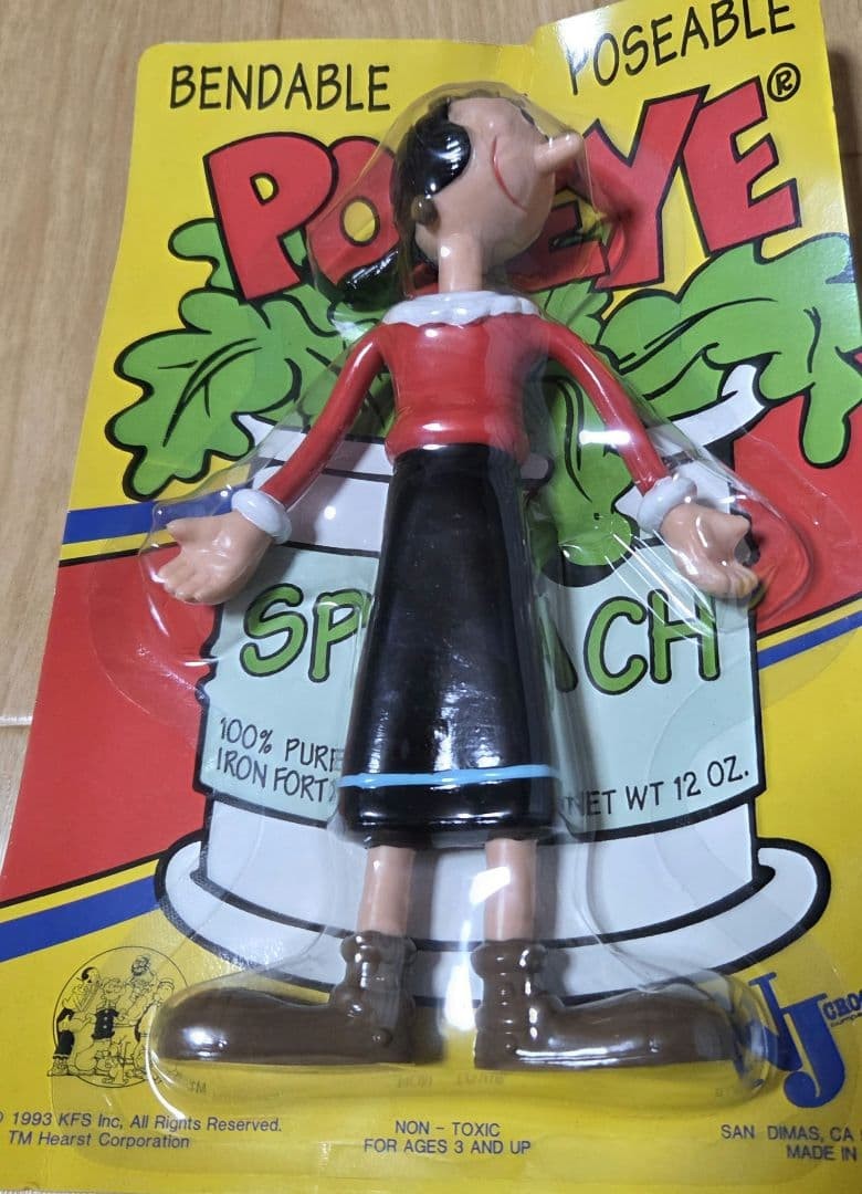 Popeye & Olive Oyl Bendable Figures Set 1993 18cm Height Original