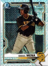 2021 Bowman #BCP-36 Ismael Mena Chrome Prospects Mojo Refractor San Diego Padres