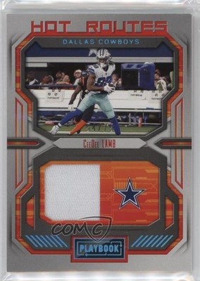 2022 Panini Playbook Hot Routes Platinum 54/75 CeeDee Lamb #HR-15 10qe