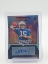 RILEY LEONARD 2025 ROOKIES & STARS AIRBORNE PRIZM ROOKIE AUTO /99 Q7040