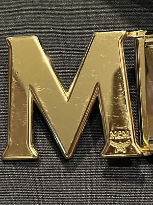 MCM VISETOS BROWN BLACK REVERSIBLE BELT 38-42” WAIST 24K  display picture 2