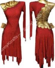 jz Handmade Women Samba Ballroom Swing Salsa Rumba Latin Dance Dress RHYTHM