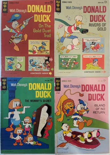 Walt Disneys Donald Duck Lot (4) 86-97 Silver Age 1962 Carl Barks High Mid Grade