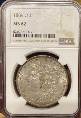 1889-O Morgan Silver Dollar MS62 NGC (Chipped Holder) - Better Date! New Orleans