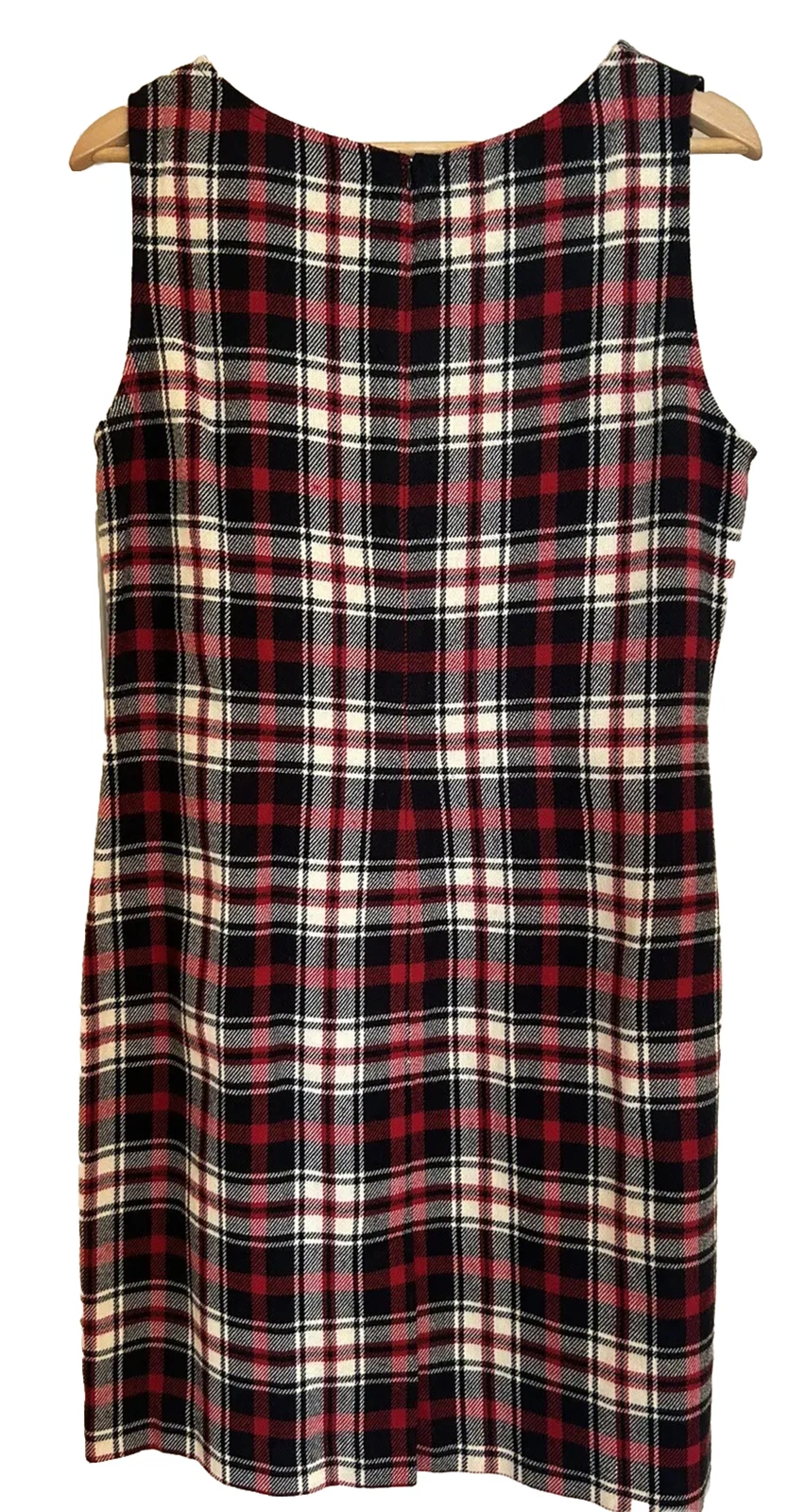 VALENTINO Vintage! Abito classico in guaina boho Y2K ~Taglia 14 16 ~Rosso e nero a quadretti ~Vacanze