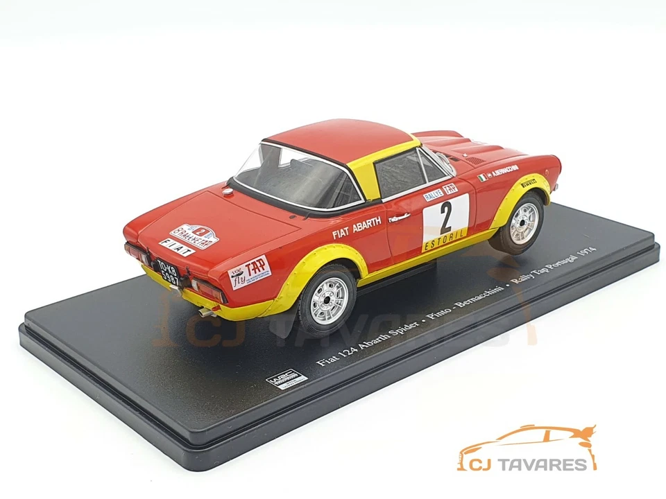 ALTAYA FIAT 124 ABARTH SPIDER #2 PINTO BERNACCHINI RALLY TAP PORTOGALLO 1974 ... - Immagine 2 di 3