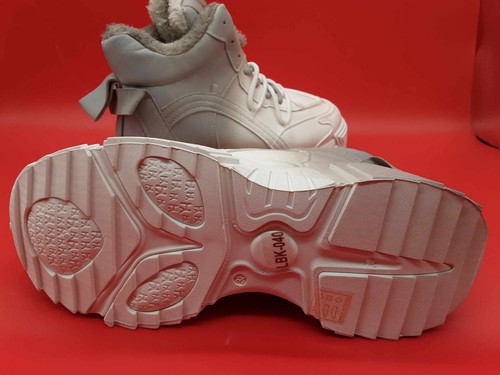 gefütterter Sportschuh, Alltagsschuh Gr: 36,37,38,39,40, Stiefel, grau-weiß, Neu - Bild 10 von 24