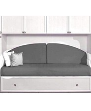 completo cuscini Mezzelune per letto a ponte Grigio