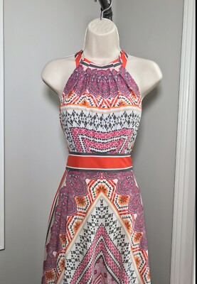 Eliza J Colorful Scarf Print Maxi Dress - Women's 4 WORN ONCE | eBay Eliza J Colorful Scarf Print Maxi Dress - Women's 4 WORN ONCE | eBay