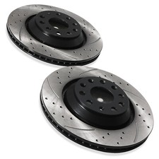 REAR DRILLED GROOVED 310MM BRAKE DISCS FOR AUDI A3 S3 3.2 QUATTRO 2.0 TDI TFSI