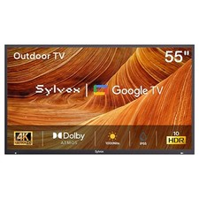 Sylvox 55'' Outdoor smart TV IP55 weatherproof App store voice remote Partialsun