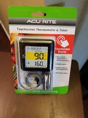 ACURITE Touchscreen Thermometer and Timer for Cooking Digital Display