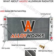 3 CORE RADIATOR FITS 19-23 20 21 22 CHEVY SILVERADO/SIERRA 1500 5.3L 6.2L V8 GAS