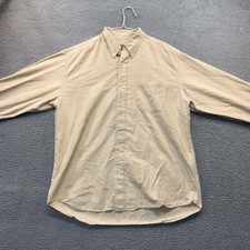 Eddie Bauer Button Up Shirt Mens Size Large Cotton Dress Shirt