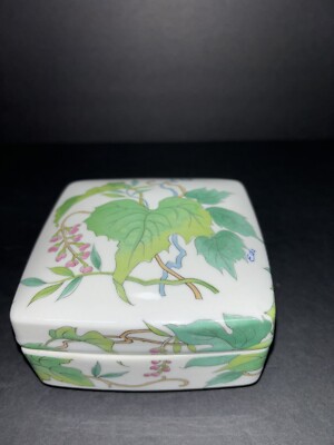 Vintage Mann Fine China ''Morning Glory'' by Eda Trinket Box