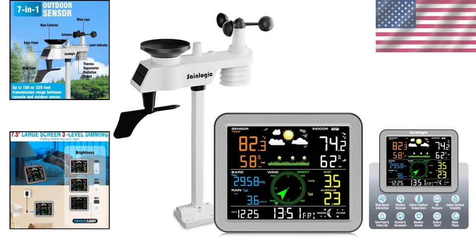 Modern Wireless Weather Forecast Station with LCD Display & Outdoor Sensor - Image 2 of 4