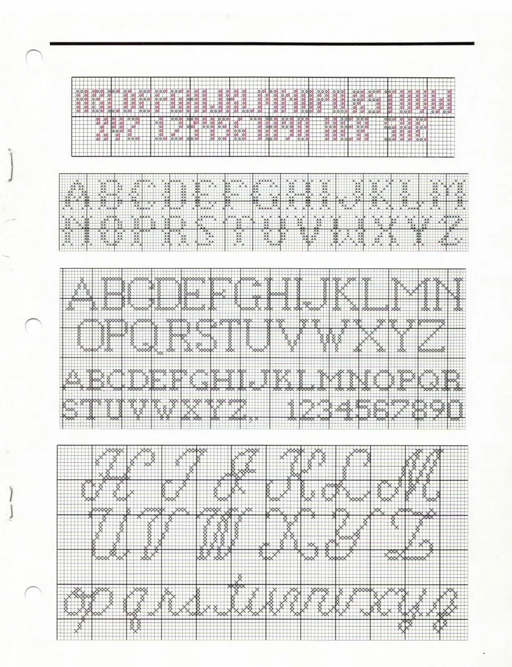 Classic Alphabets 5 Styles Of Counted Cross Stitch Patterns By Herrschners - Image 2 of 2