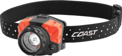 Coast FL85 Headlamp w/ AAA Batteries Rechargeable Resists Impact/Water Pro-Tek