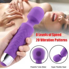 Handheld Massager 20 Speed Wand Vibrating Massage Magic Full Body Therapy Motor