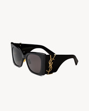 Saint Laurent SL M119/F BLAZE Sunglasses Black 53mm  Authentic  Made in Italy