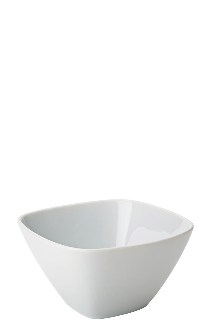 Titan Dune Square Bowl White Ceramic Tableware 5"" (13Cm) 17.5Oz (50Cl) Pack Of 6