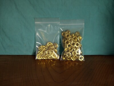 #ad 3 8quot; #2 Solid Brass Plain Grommets 50 Sets **Made in USA** $12.98