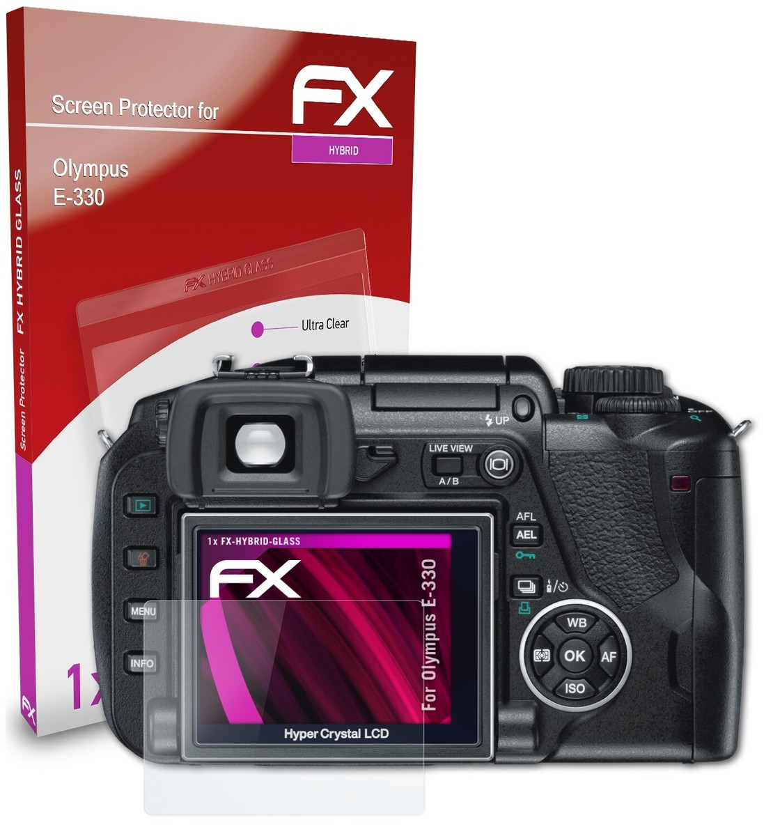 atFoliX Protecteur d'écran compatible avec Olympus E-420 Film
