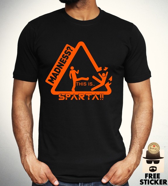 This Is Sparta 300 Caution Wet Floor Sign Funny Pub Joke T Shirt