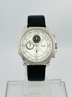 D&G Dolce and Gabbana Watch DW0102 Goose Octagonal Black Leather